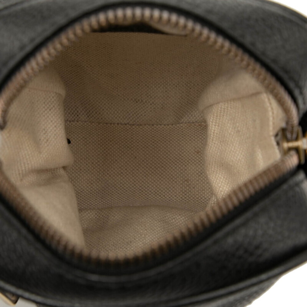 Gucci Line Shoulder Black Multicolored Sherry Leather Bag - Picture 4 of 6